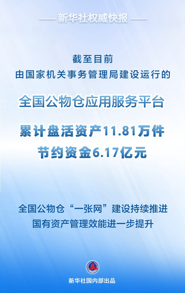 节约资金6.17亿元！全国公物仓“一张网”累计盘活资产11.81万件