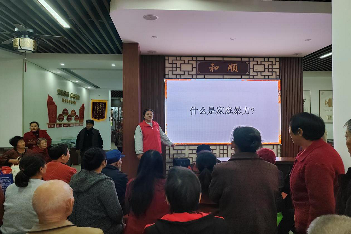 丰文街道清悦社区妇联开展“反家庭暴力法”法治宣传活动
